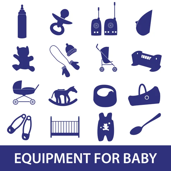 Équipement pour kit icône bébé eps10 — Image vectorielle
