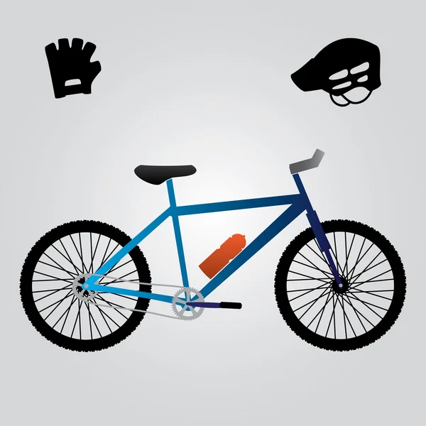 Bicicleta esportiva e equipamentos eps10 — Vetor de Stock