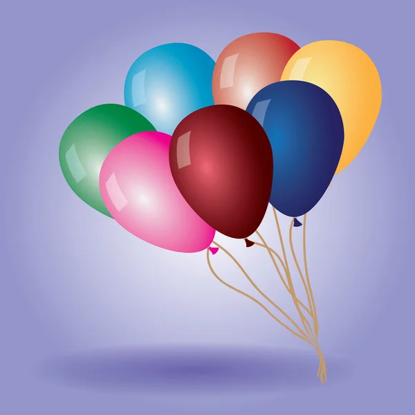 Färgglada ballonger med helium eps10 — Stock vektor