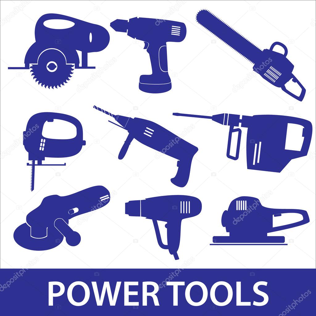 power tools icon set eps10