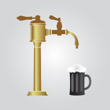 Bar faucer ve bira eps10 bardak