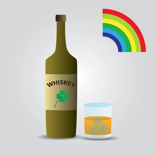 Whiskey en vidrio eps10 — Vector de stock