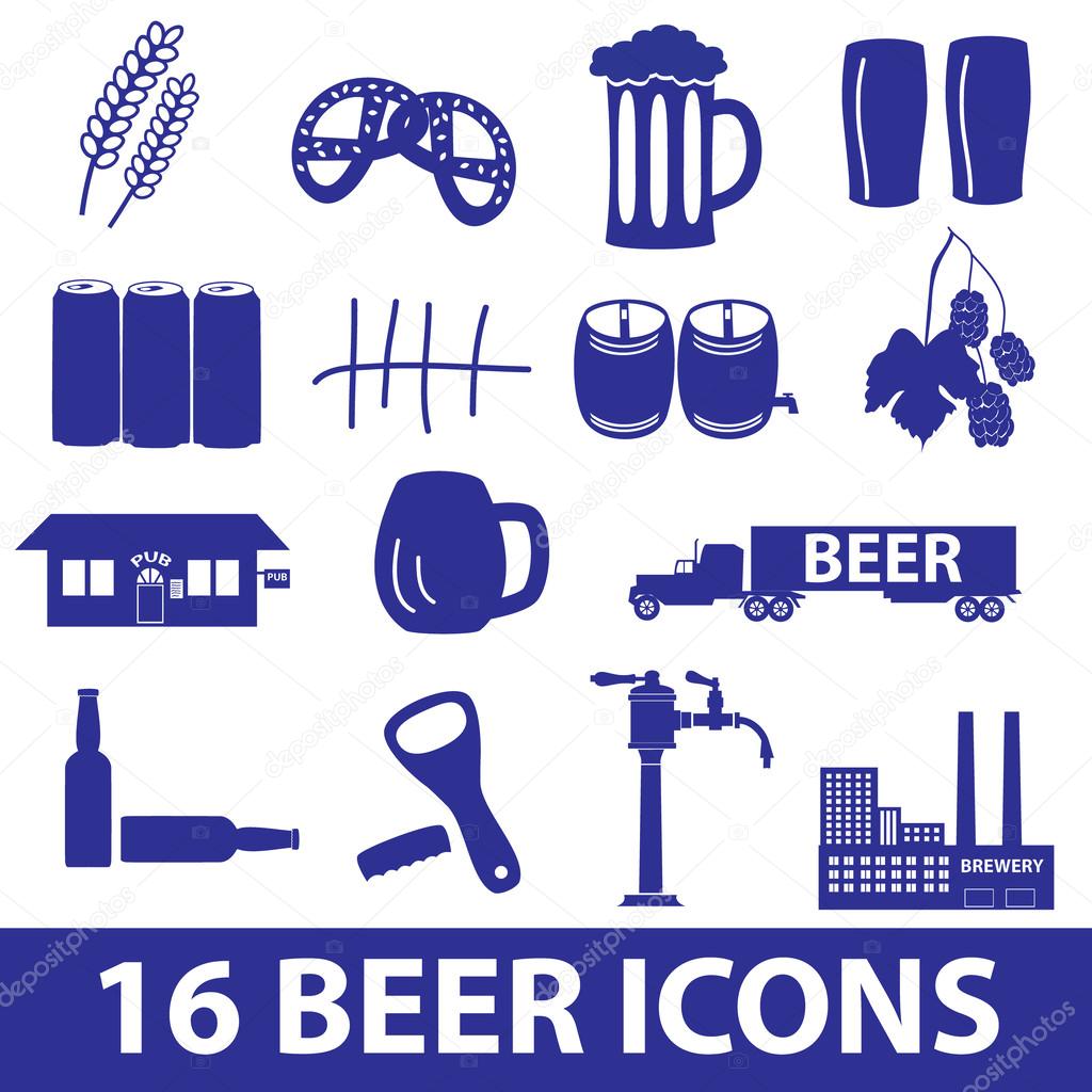 beer icon set eps10