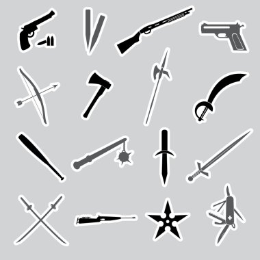 silah ve silah Sticker eps10