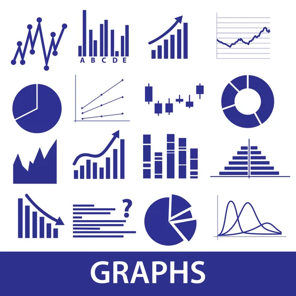 Graphs icons eps10 — Stock Vector