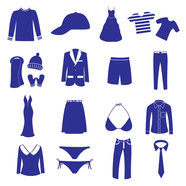 Conjunto de iconos de ropa eps10 — Vector de stock
