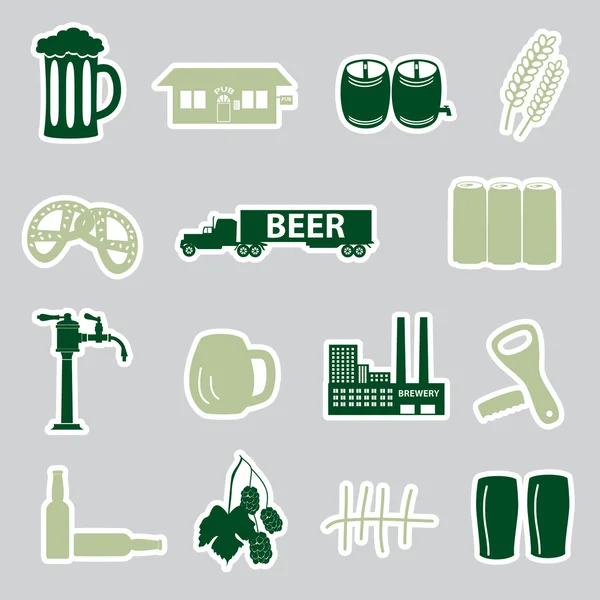 啤酒标签设置 eps10 — 图库矢量图片