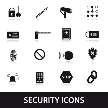 security icons set eps10 clipart