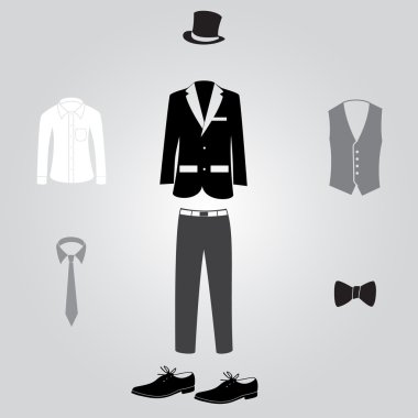 resmi elbise ve giyim eps10