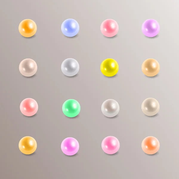 Colorate perle arrotondate variazione eps10 — Vettoriale Stock