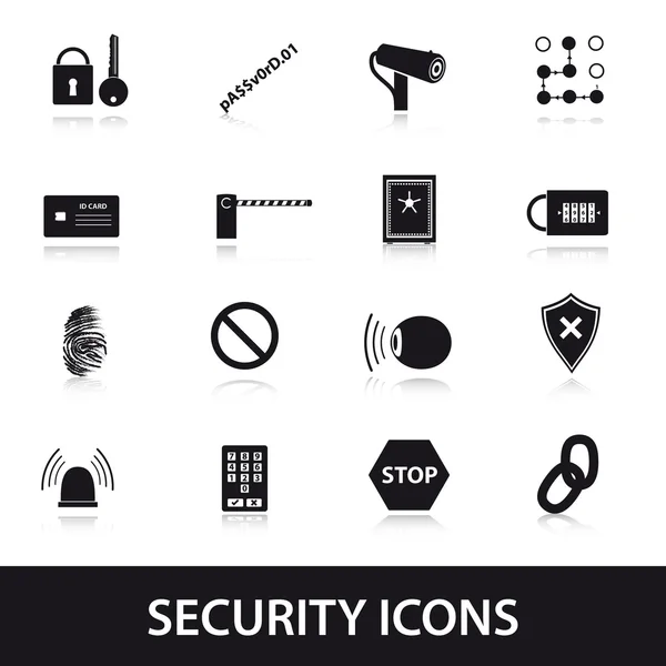 Security icons set eps10 — Stock Vector