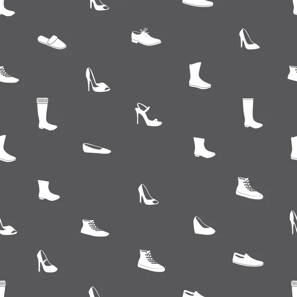 부츠와 신발 완벽 한 패턴 eps10 — 스톡 벡터