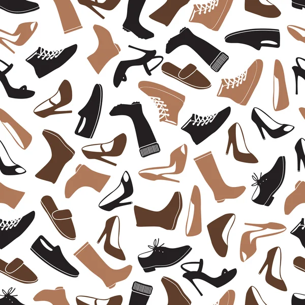 Laarzen en schoenen kleur naadloze patroon eps10 — Stockvector