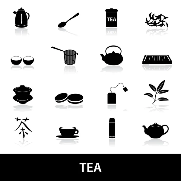 Iconos de té eps10 — Vector de stock