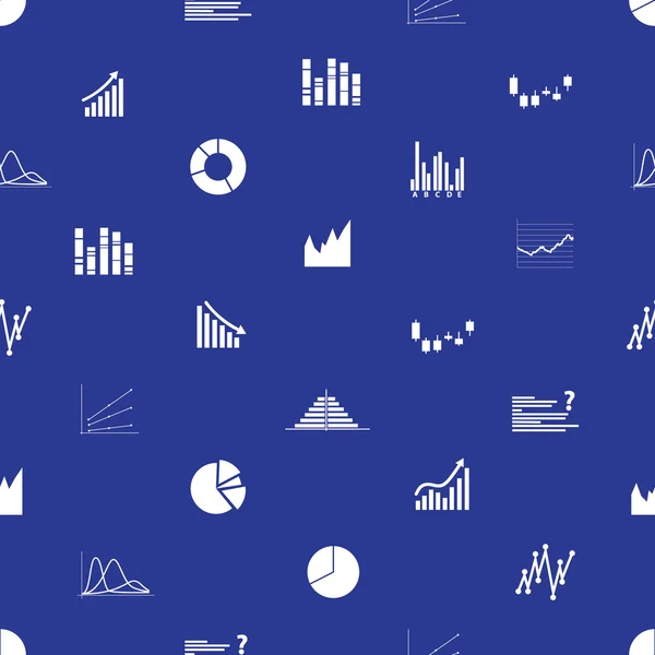 Graphs icons seamless pattern eps10 — Stock Vector