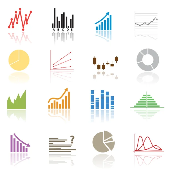 Variações de gráficos de cor eps10 — Vetor de Stock