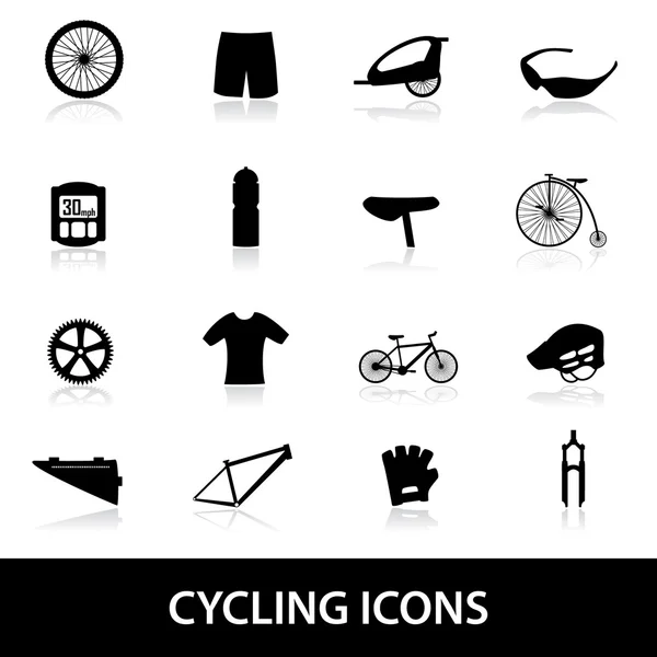 Iconos del ciclismo eps10 — Vector de stock