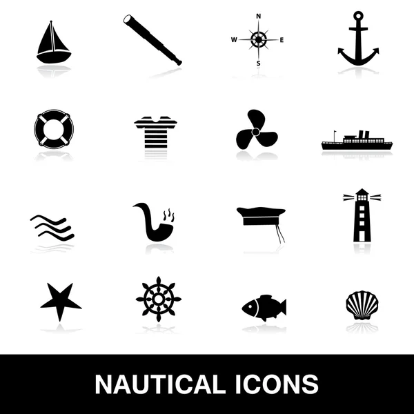 Nautical icons eps10 — Stock Vector