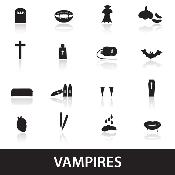 Iconos de vampiros eps10 — Archivo Imágenes Vectoriales