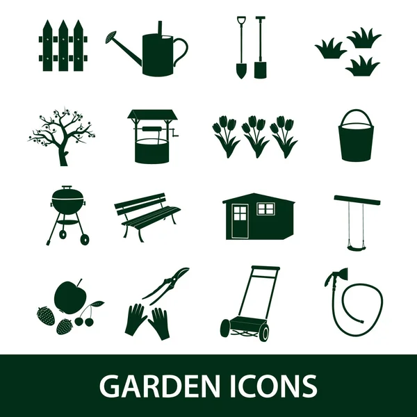 Garden symbols icons eps10 — Stock Vector