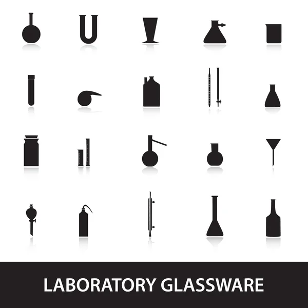 Chemistry laboratory glassware eps10 — Stock Vector