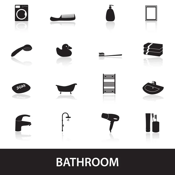 浴室图标 eps10 — 图库矢量图片