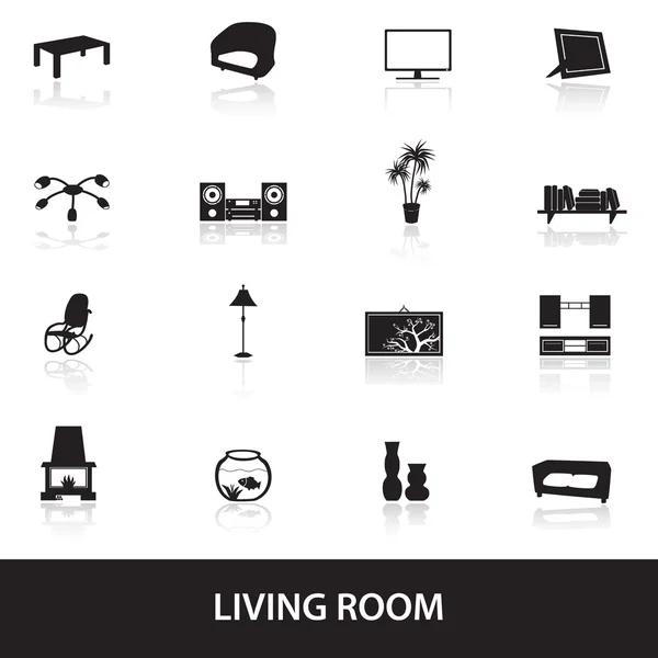 Ícones da sala de estar eps10 —  Vetores de Stock
