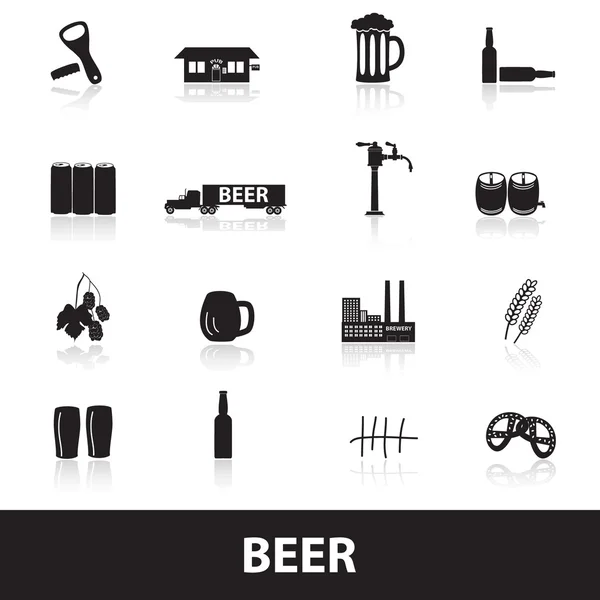Bier pictogrammen eps10 — Stockvector