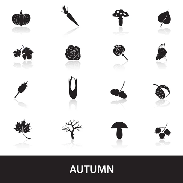 Conjunto de iconos de otoño eps10 — Vector de stock