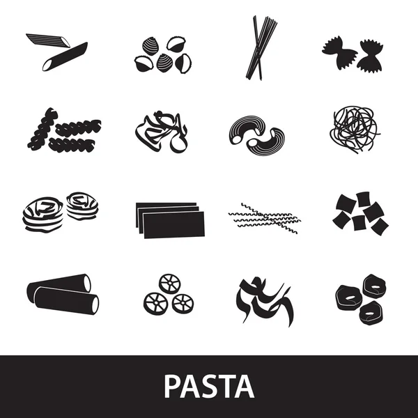 Tipos de alimentos de pasta eps10 — Vector de stock