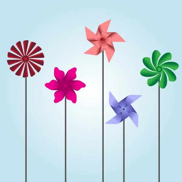 Jouets pinwheel colorés eps10 — Image vectorielle