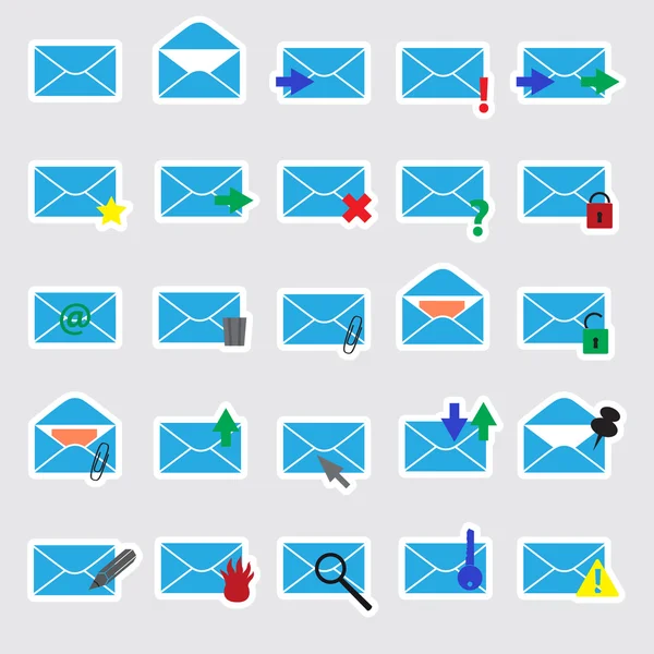 Stickers ordinateur mail bleu eps10 — Image vectorielle
