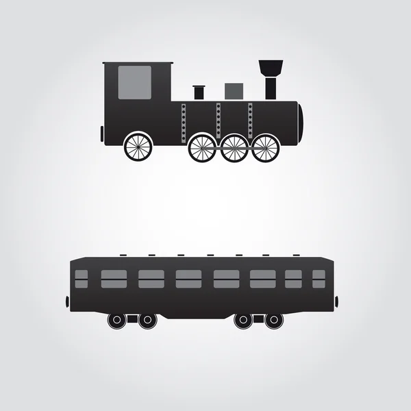 Train locomotive and wagon eps10 — Stock Vector