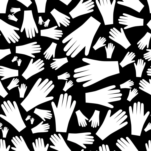 Weiße Hände nahtloses Muster eps10 — Stockvektor