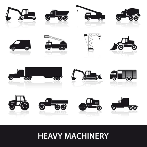 Icônes de machines lourdes ensemble eps10 — Image vectorielle