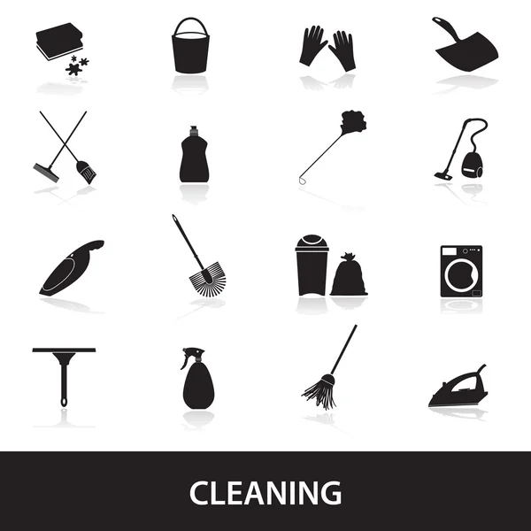 Cleaning icons set eps10 — Stock Vector