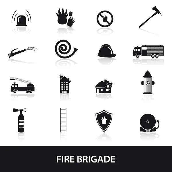 Straż Pożarna ikony zestaw eps10 — Wektor stockowy