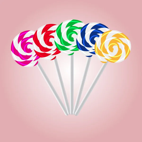 Colorful sweet lollipops eps10 — Stock Vector