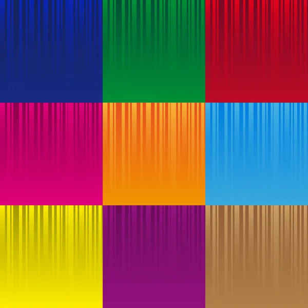 Conjunto de varios patrones abstractos a rayas de color eps10 — Vector de stock