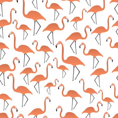 flamingos seamless pattern eps10 clipart