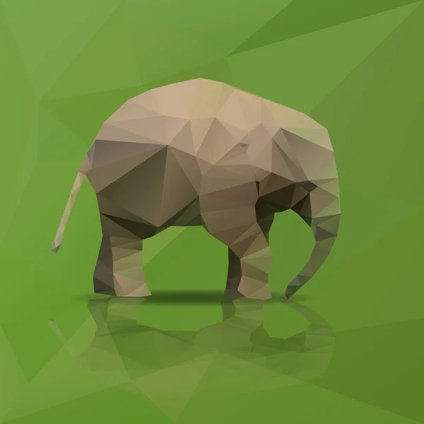 Kleiner Elefant aus Dreiecken, der Eps10 — Stockvektor