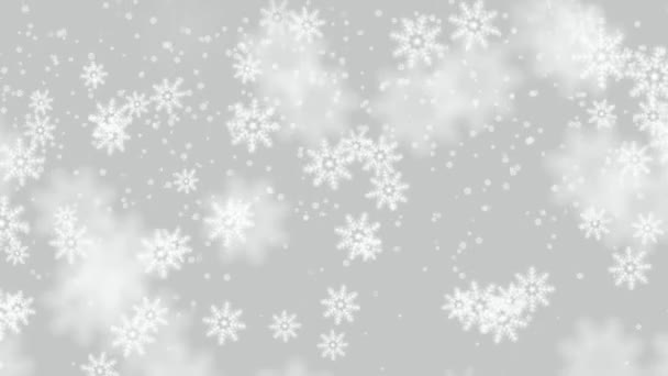 Fond Noël Avec Flocons Neige — Video