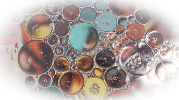Makroöl Flüssigkeit Öltropfen Flüssigkeit — Stockfoto