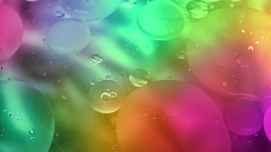 Sıvı içinde Macro Petrol - sıvı içinde hareket eden yağ damlaları