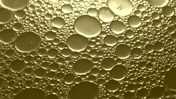 Macro Oil Liquid Σταγόνες Λαδιού Υγρή Μορφή — Αρχείο Βίντεο