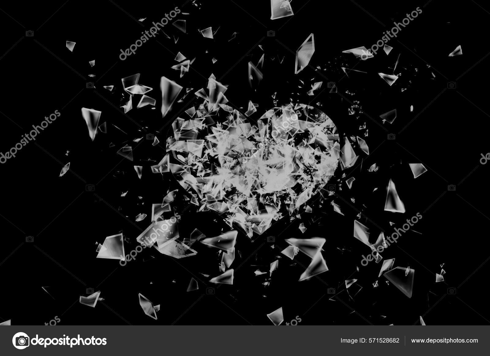 玻璃心脏爆裂破碎的心脏——图库图片© catsence #571528682, image size:1600x1163