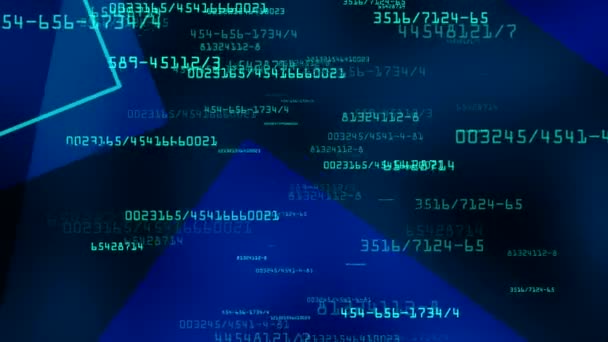 Digital Codes Flowing Blue Background — Vídeos de Stock