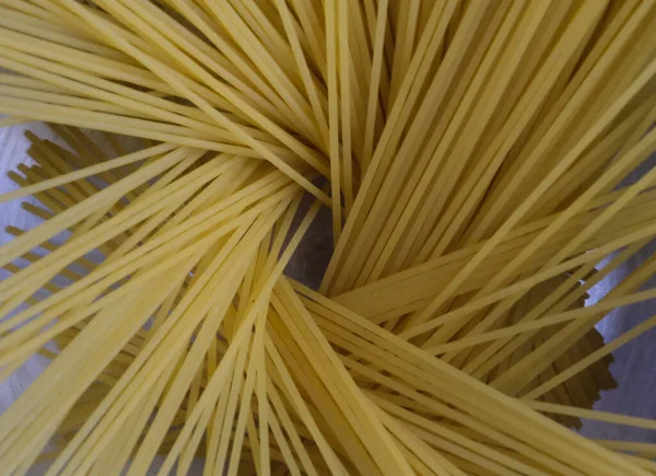 Spaghetti Uncooked Spaghetti Pan — Stockfoto