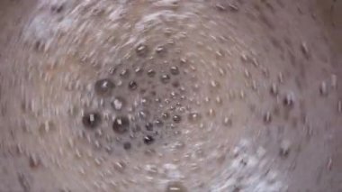 foam of mixed milk coffee