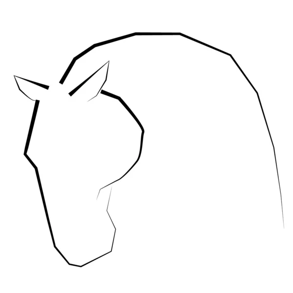 Logo tête de cheval — Image vectorielle